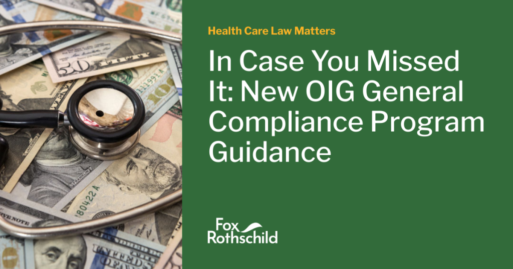 Overview of the OIG's General Compliance Program