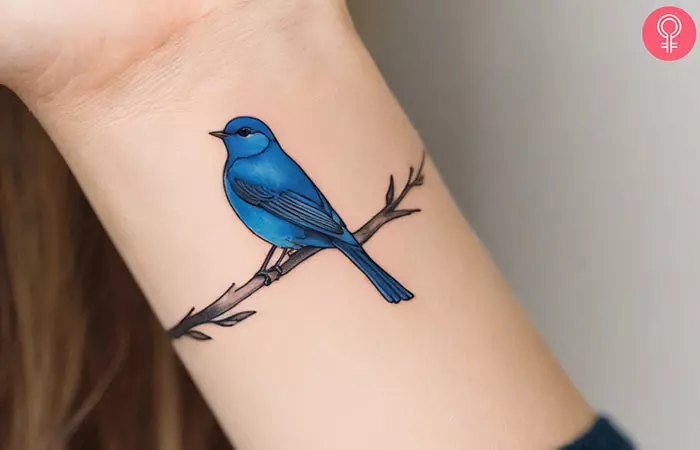The Meaning and Beauty of Blue Bird Tattoos: A Look at Their Connection to Cardinal Bird Tattoos