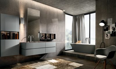 Modern Luxurious Bathrooms: Italian design appeal and floating shelves